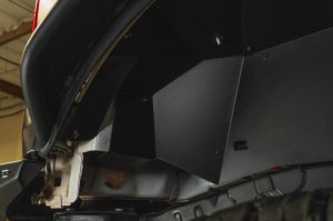Ford Bronco Inner Fender Liners - Rear - DV8 Offroad - Aluminum - Satin Black - `21-`25